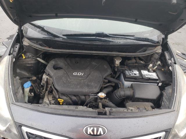 KNADN4A3XE6372630 - 2014 KIA RIO EX GRAY photo 11