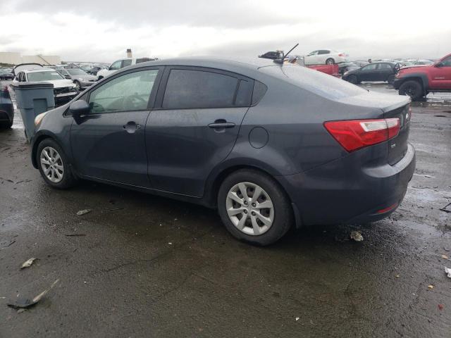 KNADN4A3XE6372630 - 2014 KIA RIO EX GRAY photo 2