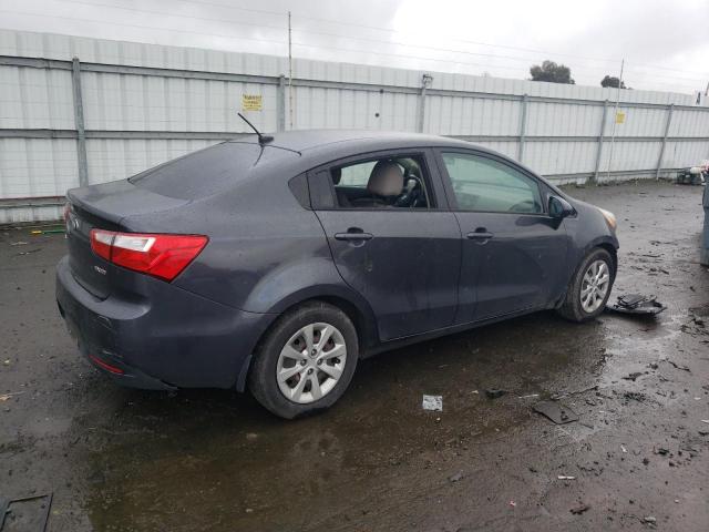 KNADN4A3XE6372630 - 2014 KIA RIO EX GRAY photo 3