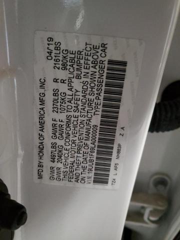 19UUB1F69LA000009 - 2020 ACURA TLX TECHNOLOGY WHITE photo 12