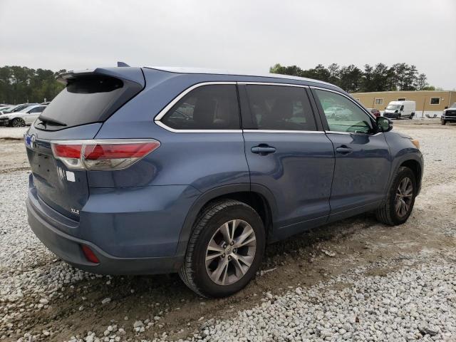 5TDKKRFH7FS062943 - 2015 TOYOTA HIGHLANDER XLE BLUE photo 3