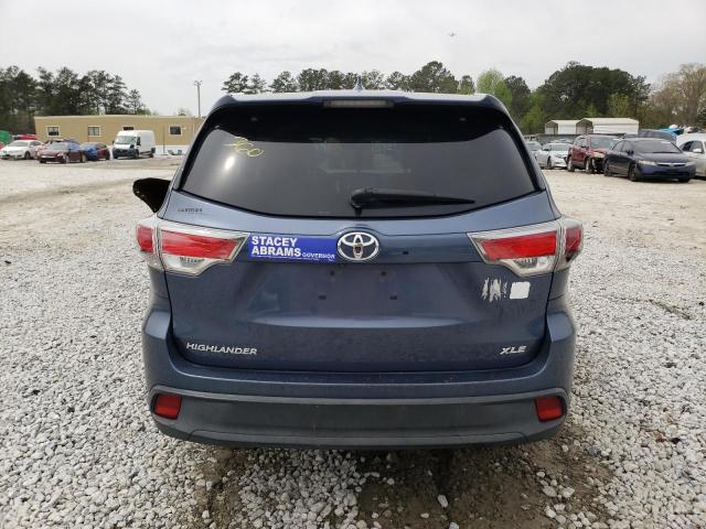 5TDKKRFH7FS062943 - 2015 TOYOTA HIGHLANDER XLE BLUE photo 6