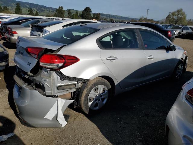 3KPFK4A73JE179232 - 2018 KIA FORTE LX SILVER photo 3