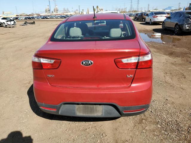 KNADM4A3XE6357788 - 2014 KIA RIO LX RED photo 6