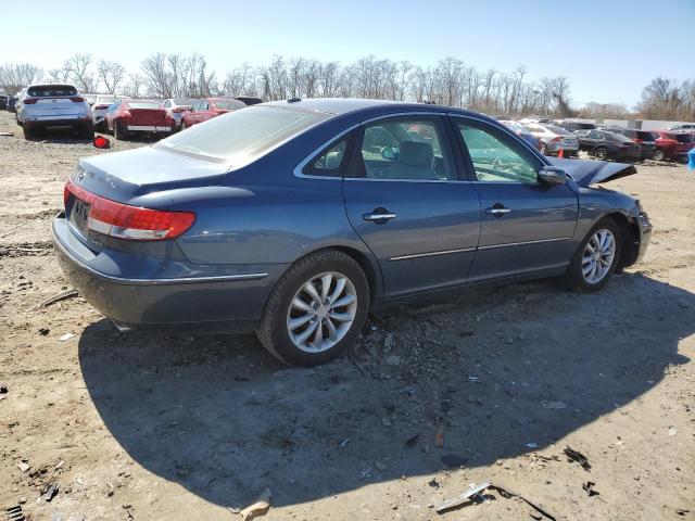 KMHFC46F58A321232 - 2008 HYUNDAI AZERA SE BLUE photo 3