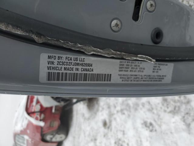 2C3CDZFJ0MH626904 - 2021 DODGE CHALLENGER R/T SCAT PACK GRAY photo 13