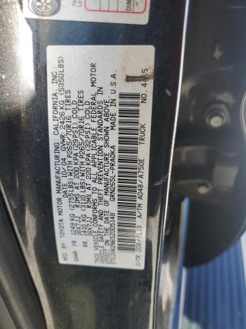 5TEJU62N65Z005148 - 2005 TOYOTA TACOMA DOUBLE CAB PRERUNNER BLACK photo 13