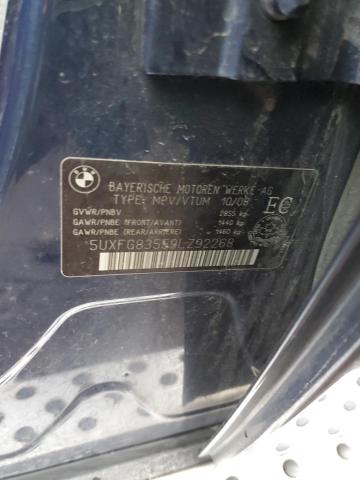 5UXFG83559LZ92268 - 2009 BMW X6 BLUE photo 13