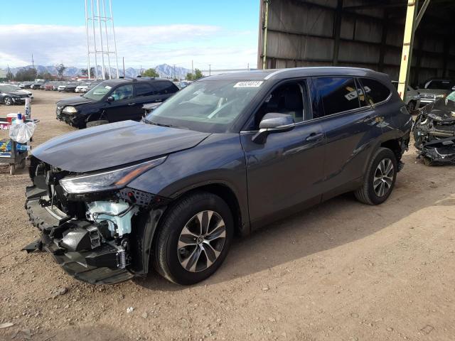 5TDHZRAH0NS120869 - 2022 TOYOTA HIGHLANDER XLE CHARCOAL photo 1