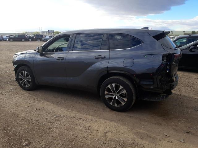 5TDHZRAH0NS120869 - 2022 TOYOTA HIGHLANDER XLE CHARCOAL photo 2
