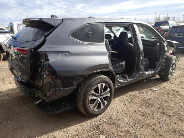 5TDHZRAH0NS120869 - 2022 TOYOTA HIGHLANDER XLE CHARCOAL photo 3