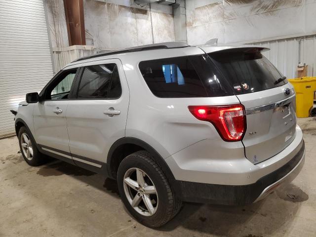 1FM5K8D84HGB28903 - 2017 FORD EXPLORER XLT SILVER photo 2