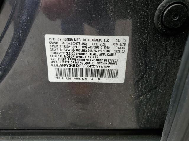 5FRYD4H4XEB003422 - 2014 ACURA MDX TECHNOLOGY CHARCOAL photo 14