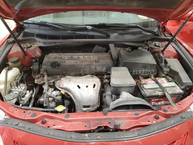 4T1BE46K47U150654 - 2007 TOYOTA CAMRY CE RED photo 11