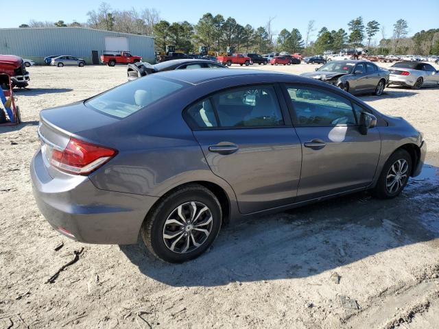 19XFB2F57FE284441 - 2015 HONDA CIVIC LX GRAY photo 3