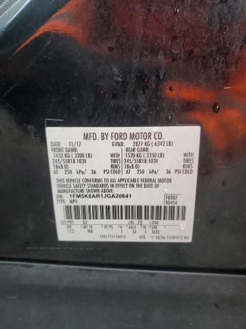 1FM5K8AR1JGA20841 - 2018 FORD EXPLORER POLICE INTERCEPTOR 黑色 照片 13