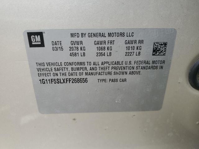 1G11F5SLXFF268656 - 2015 CHEVROLET MALIBU LTZ 金色 照片 12