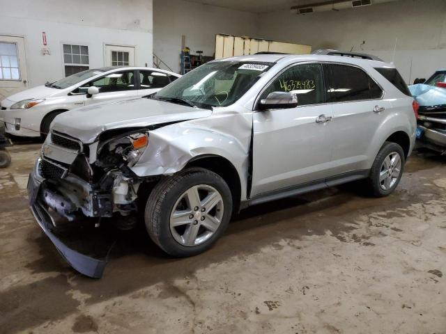 2GNFLHE38F6333640 - 2015 CHEVROLET EQUINOX LTZ SILVER photo 1