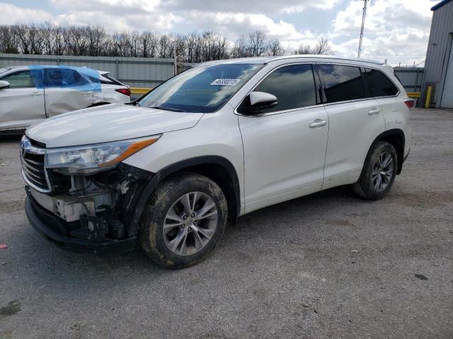 5TDJKRFH9FS080114 - 2015 TOYOTA HIGHLANDER XLE Սպիտակ լուսանկար 1