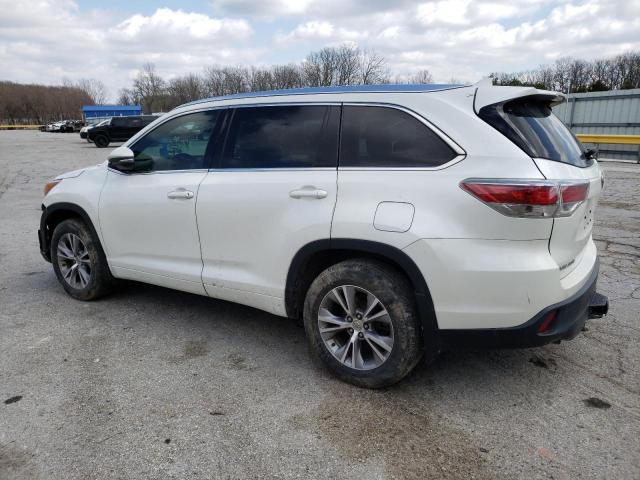 5TDJKRFH9FS080114 - 2015 TOYOTA HIGHLANDER XLE Սպիտակ լուսանկար 2