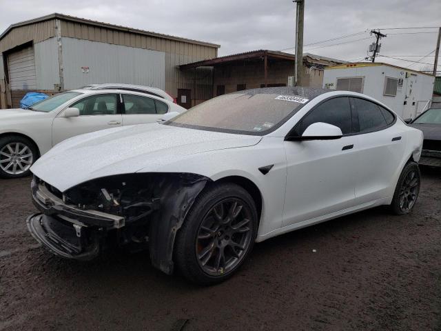 5YJSA1E60MF442924 - 2021 TESLA MODEL S WHITE photo 1