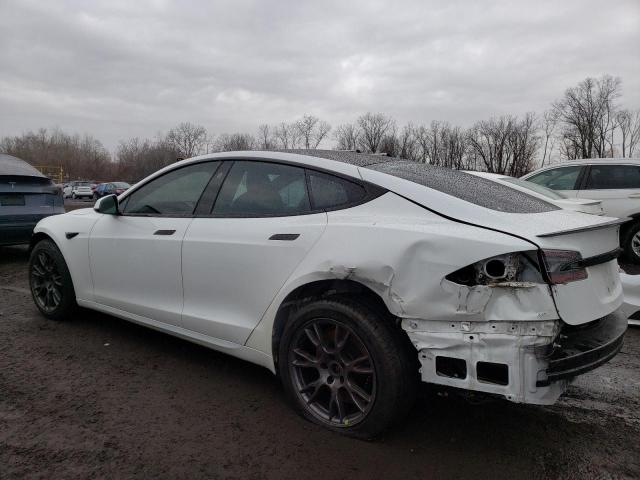 5YJSA1E60MF442924 - 2021 TESLA MODEL S WHITE photo 2