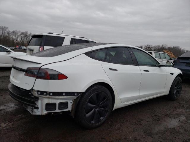 5YJSA1E60MF442924 - 2021 TESLA MODEL S WHITE photo 3