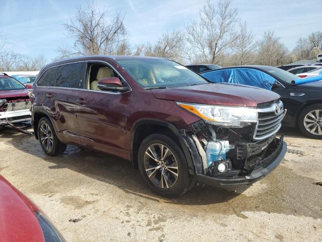 5TDJKRFH4GS353395 - 2016 TOYOTA HIGHLANDER XLE بني صورة 4