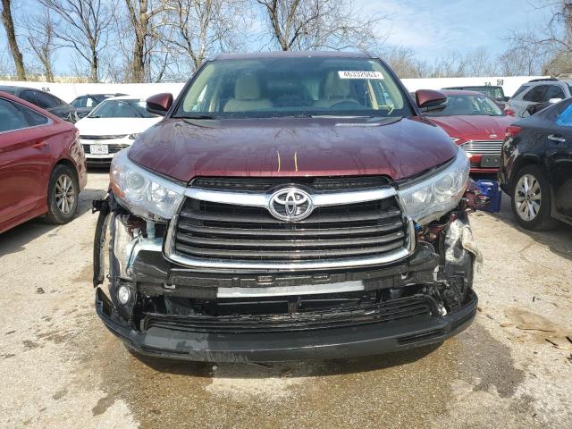 5TDJKRFH4GS353395 - 2016 TOYOTA HIGHLANDER XLE بني صورة 5