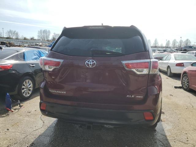 5TDJKRFH4GS353395 - 2016 TOYOTA HIGHLANDER XLE بني صورة 6
