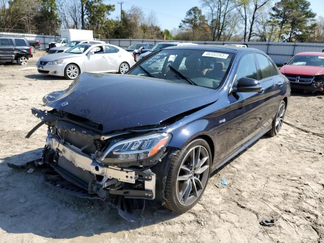 55SWF6EB7LU329885 - 2020 MERCEDES-BENZ C 43 AMG BLUE photo 1