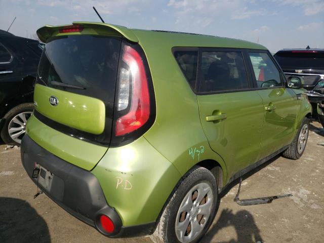 KNDJN2A26E7707149 - 2014 KIA SOUL GREEN photo 3