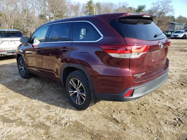 5TDZARFH9JS035754 - 2018 TOYOTA HIGHLANDER LE BURGUNDY photo 2