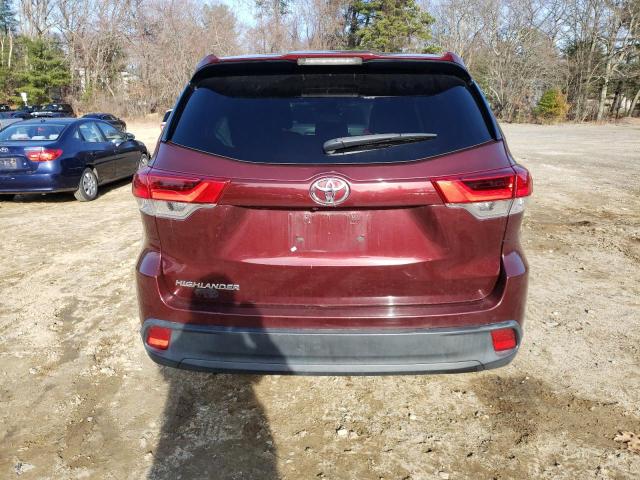 5TDZARFH9JS035754 - 2018 TOYOTA HIGHLANDER LE BURGUNDY photo 6