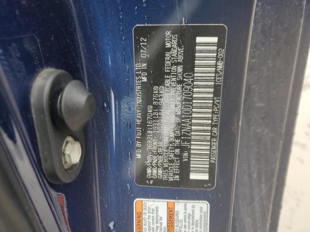 JF1ZNAA10D1709040 - 2013 TOYOTA SCION FR-S BLUE photo 12