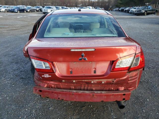 4A3AB56F59E001617 - 2009 MITSUBISHI GALANT ES MAROON photo 6