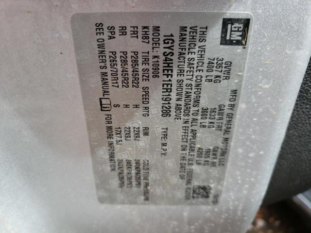 1GYS4HEF1ER191286 - 2014 CADILLAC ESCALADE ESV LUXURY SILVER photo 14