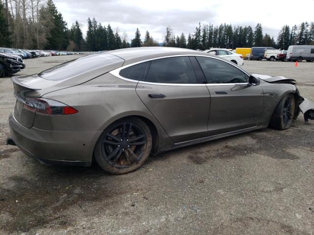 5YJSA1E20FF106397 - 2015 TESLA MODEL S GREEN photo 3