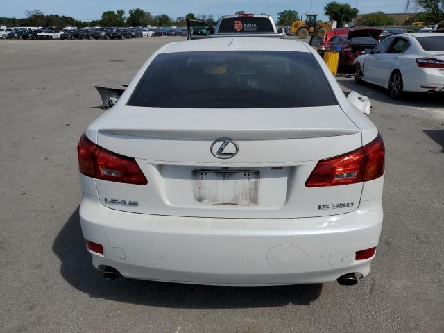 JTHBE262485018075 - 2008 LEXUS IS 350 WHITE photo 6