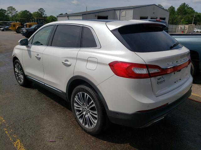 2LMTJ8LR3GBL51643 - 2016 LINCOLN MKX RESERVE WHITE photo 2