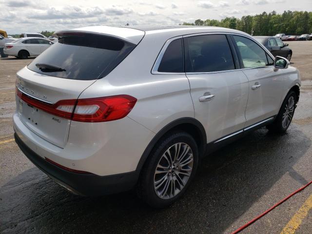 2LMTJ8LR3GBL51643 - 2016 LINCOLN MKX RESERVE WHITE photo 3