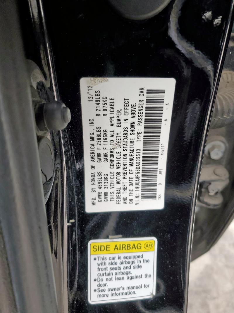 19UUA8F56DA005513 - 2013 ACURA TL TECH BLACK photo 13