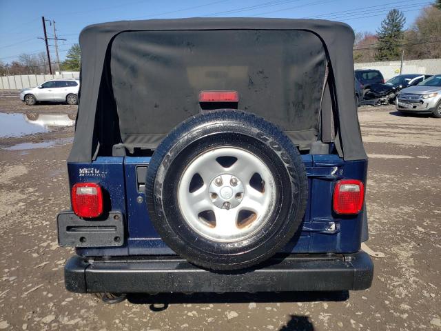 1J4FA39S14P728172 - 2004 JEEP WRANGLER X BLUE photo 6