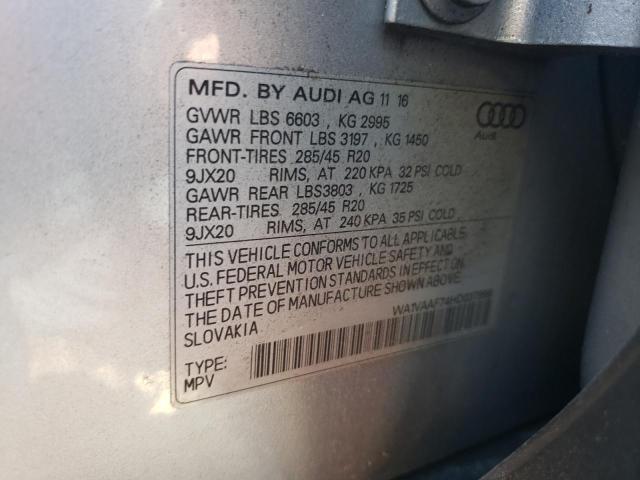 WA1VAAF74HD037998 - 2017 AUDI Q7 PRESTIGE 银色 照片 13