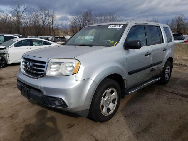 5FNYF4H24CB007442 - 2012 HONDA PILOT LX SILVER photo 1