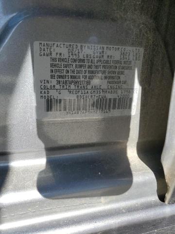 3N1AB7AP9HY277169 - 2017 NISSAN SENTRA S GRAY photo 12