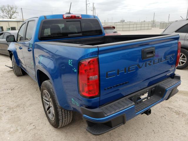 1GCGSCEN8N1224360 - 2022 CHEVROLET COLORADO LT BLUE photo 2