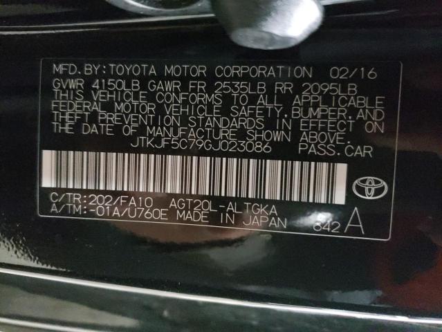 JTKJF5C79GJ023086 - 2016 TOYOTA SCION TC 黑色 照片 12