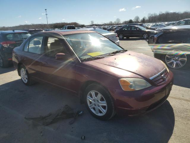 2HGES26763H602595 - 2003 HONDA CIVIC EX BURGUNDY photo 4