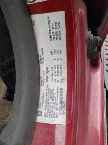 1GTDS136758119917 - 2005 GMC CANYON RED photo 12
